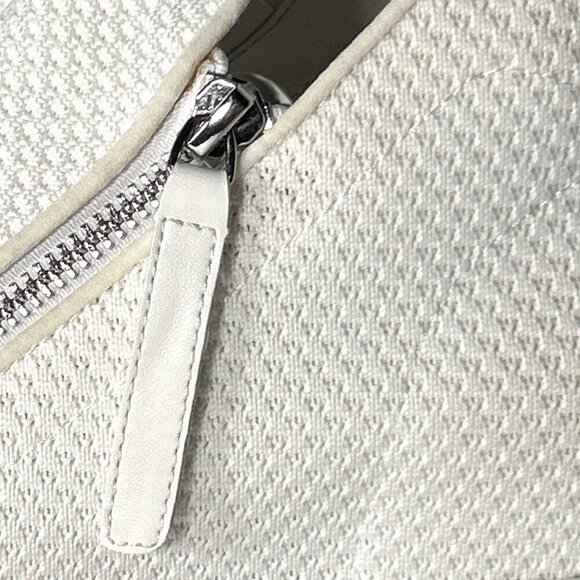 Steve Madden SZ 8.5 White Hidden Wedge Ankle Sneaker Modern Sporty Minimalist - Picture 3 of 9